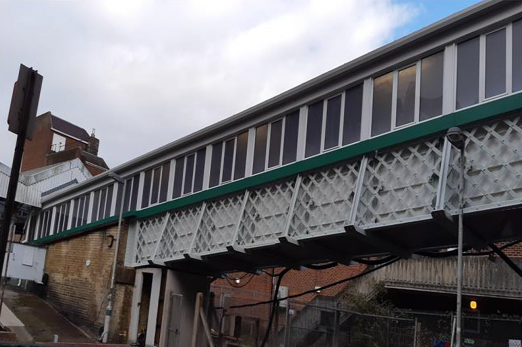 Footbridge at Caterham station