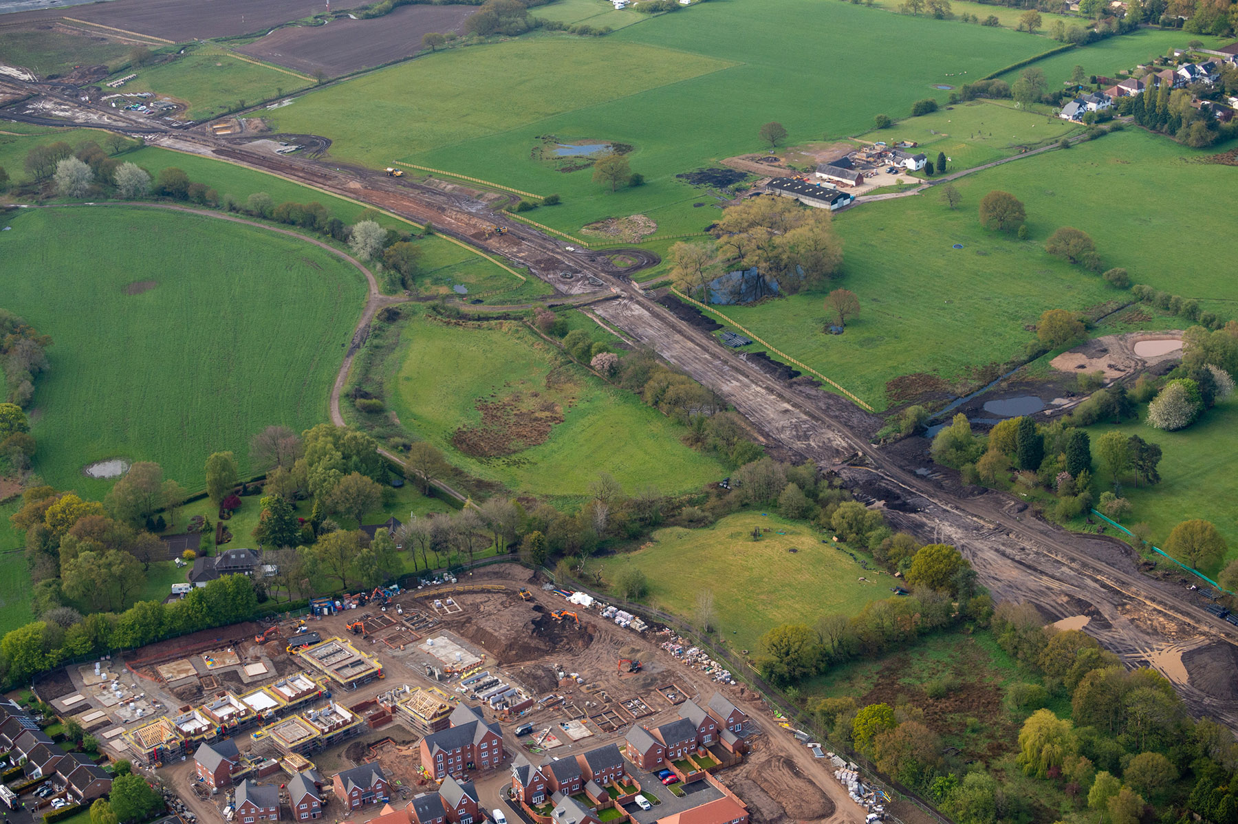 Work Progressing Well on £53m Poynton Relief Road Construction View