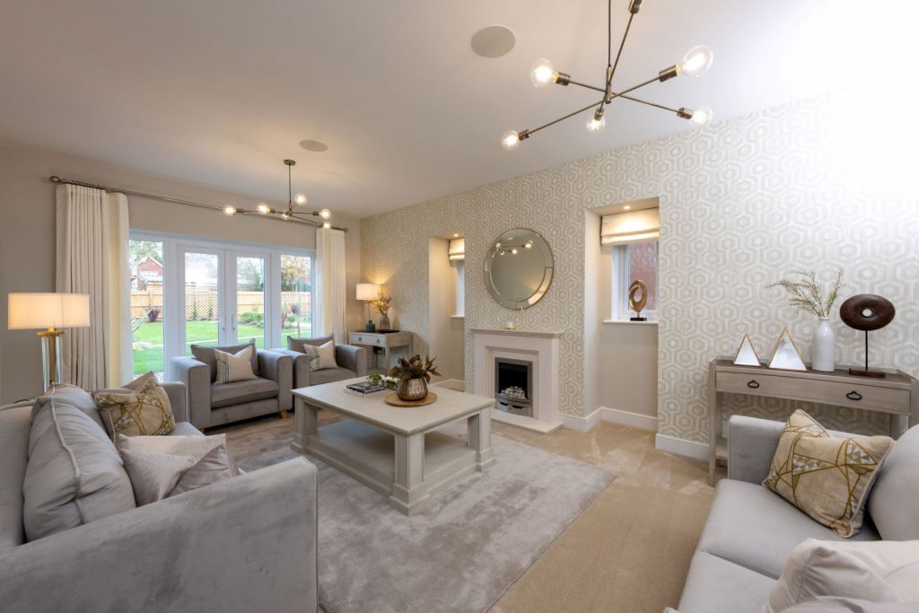 The show home living room at Folders Grove 