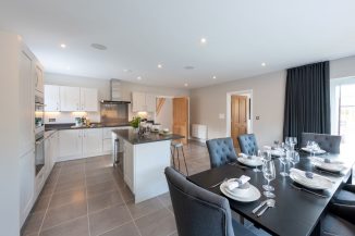 The kitchen inside the show home at Folders Grove