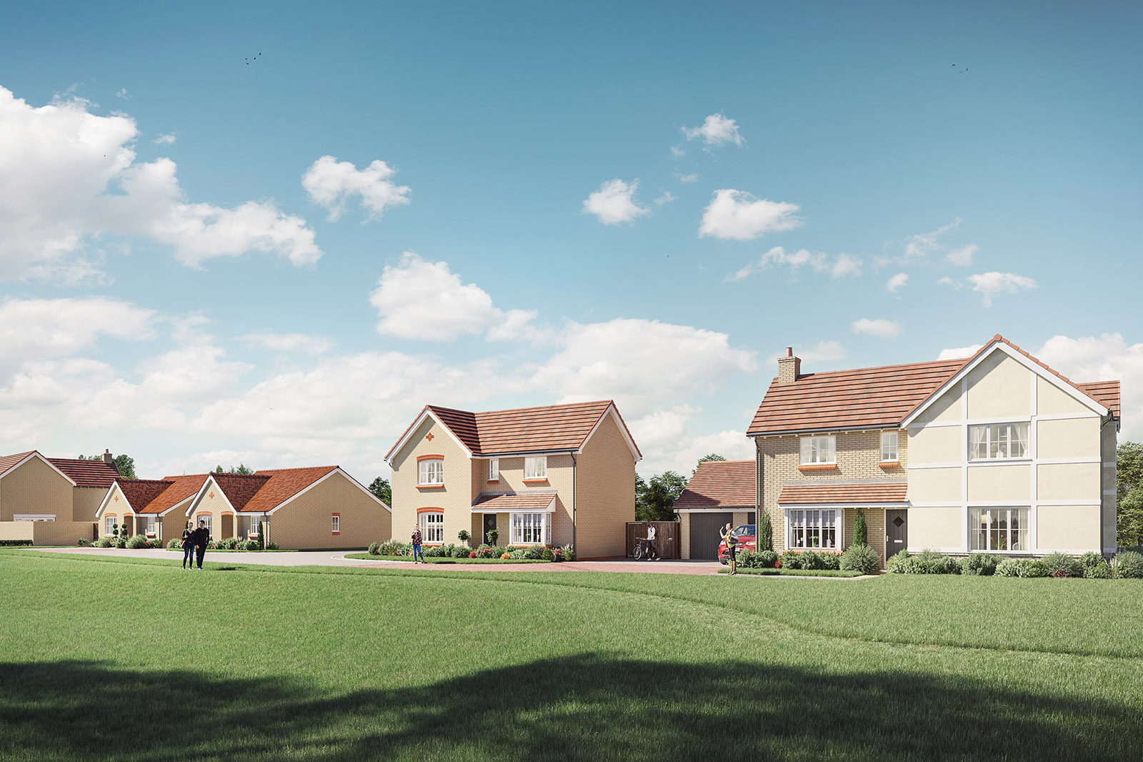 A computer generated image of Ashberry Homes’ Beaumont Park development, Great Dunmow