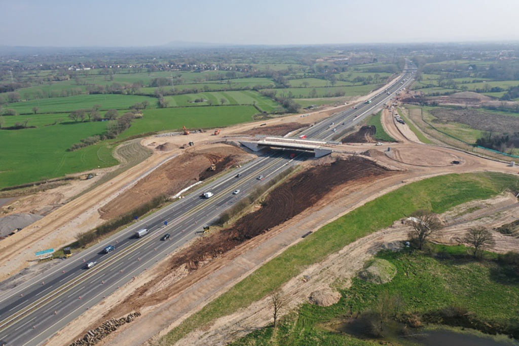 New aerial pictures show the new junction taking shape