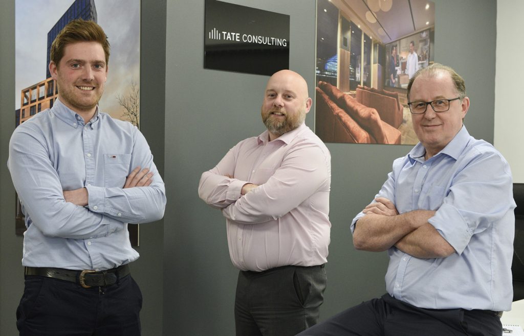 Left to right is Kevin Gallagher, Aaron Stevenson and Jim Lee from Tate Consulting