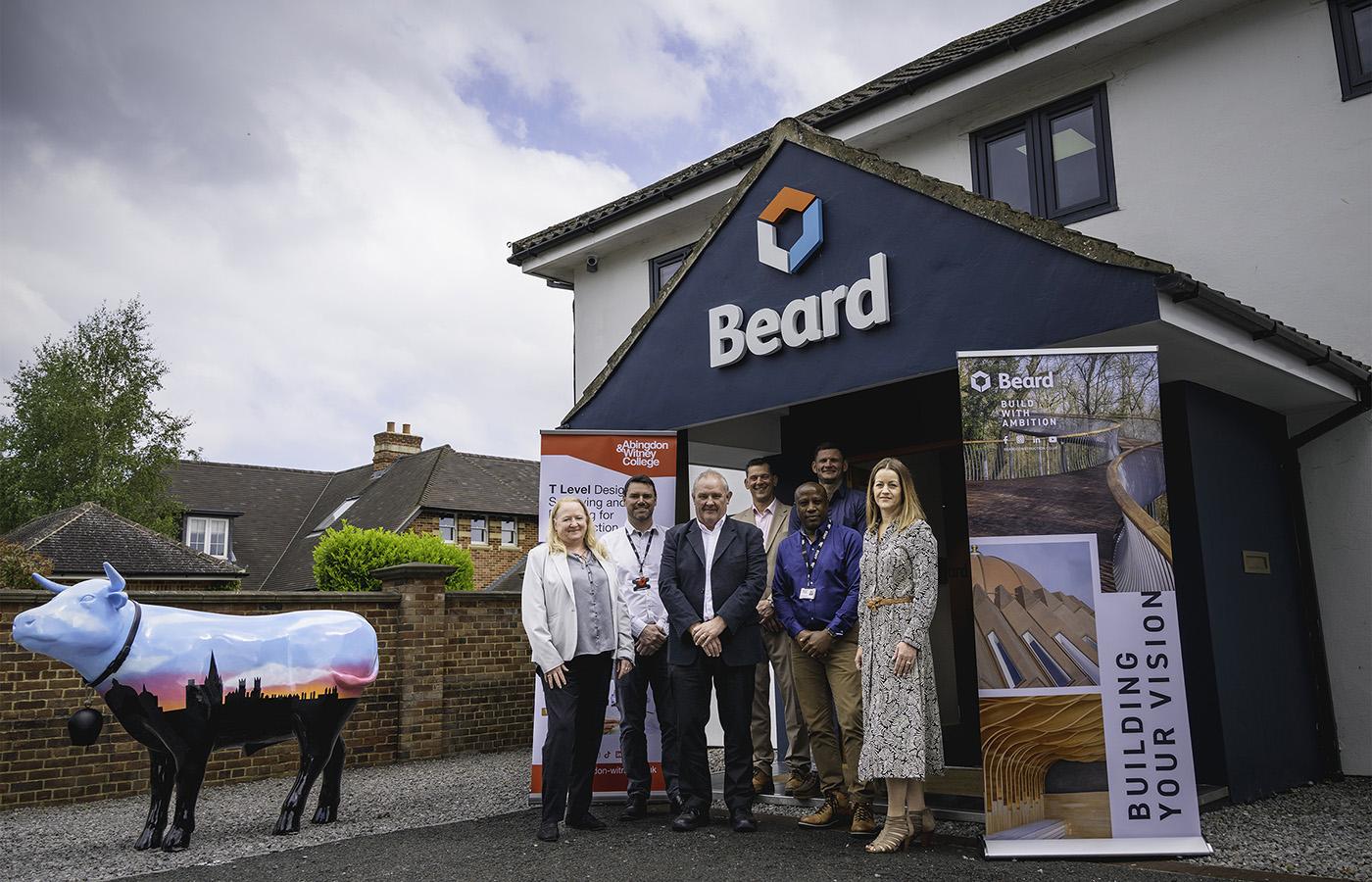 Beard and Abingdon & Witney College colleagues mark the start of the partnership.