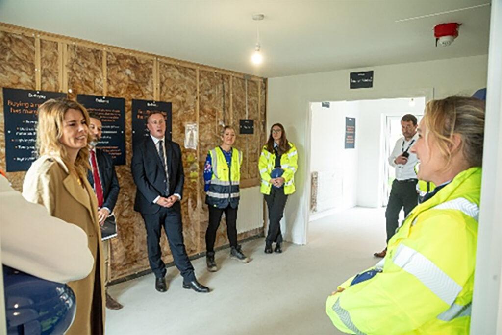 North East Mayor Kim McGuinness at Bellway’s House to Home plot at Centurion Chase in Wallsend.