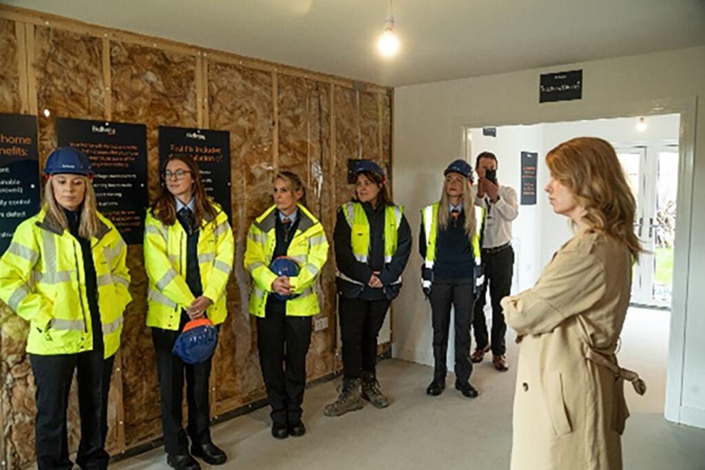 Women working in construction for homebuilder Bellway met North East Mayor Kim McGuinness at the company’s Centurion Chase development.