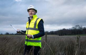 Andrew McArthur, Regional Operations Director for Miller Homes Scotland West photographed at the homebuilder’s new development, Maplebrook (© Andrew Cawley)