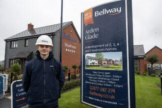 Brad Preston, an apprentice joiner with Bellway’s West Midlands division