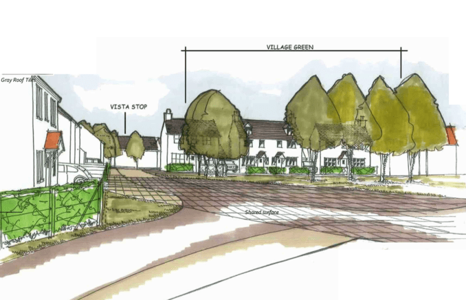 An artist’s impression from the planning application for Bellway’s new phase of homes in Cramlington, which has been approved by Northumberland County Council