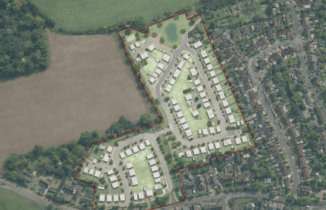 An illustrative masterplan of the site at Cronton Road in Cronton